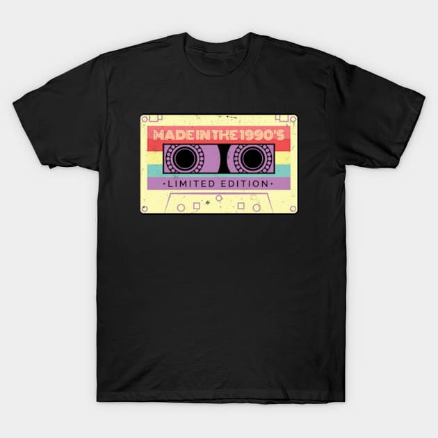 Retro Cassette Tape Made in The 1990's Birthday T-Shirt by JaiStore